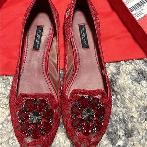 NWT Dolce & Gabbana Vally Shoes Lace Flats
